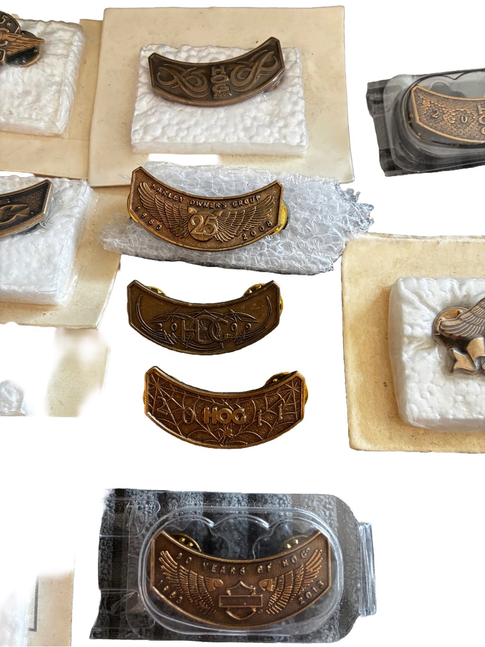 Vintage Harley-Davidson H.O.G. Pin Rocker Lot 1995-2013 14pc NOS - Picture 4 of 5